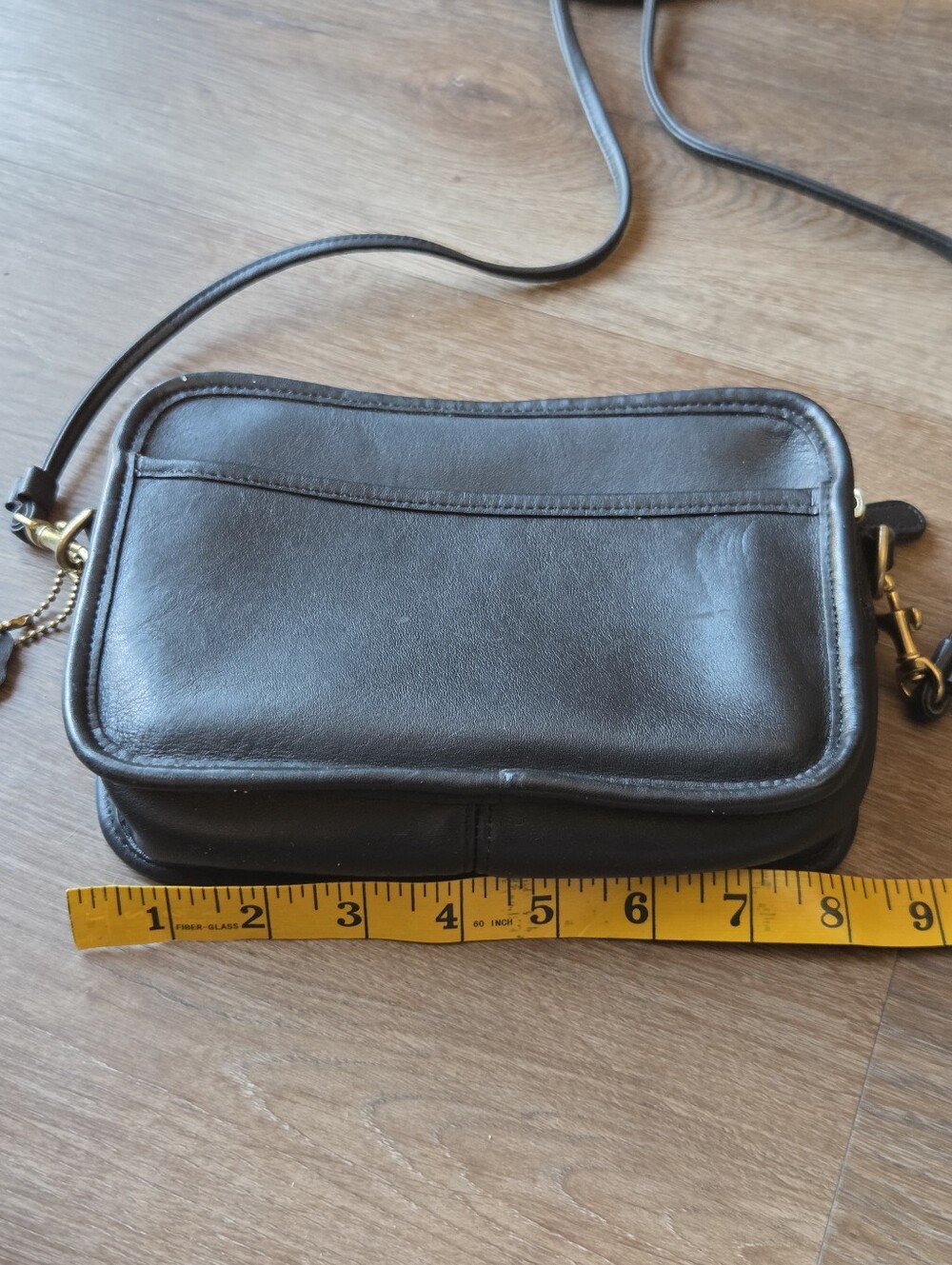 Vintage Coach Carnival Style 9925 Black Leather Bag Crossbody Purse w/Hang Tag - Picture 13 of 14